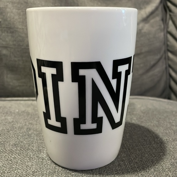 PINK by Victoria Secret LOGO MUG PINK in Black lettering mug is Off-White color - Picture 2 of 14